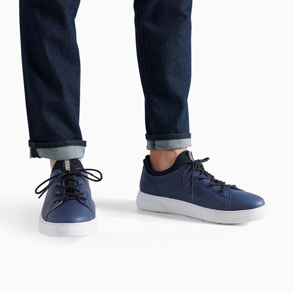 Hubbard Navy Leather Hubbard Flight Revolutionary Lightweight Sneakers Size 7.5